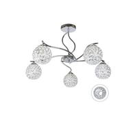 Lamapara de techo metal color cromo serie balbina 55cm