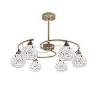 Lamapara de techo metal color dorado serie tulipa glass 62cm