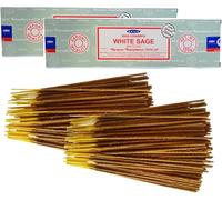 LAMARE Varillas de Incienso Satya White Sage (Salvia Blanca) - 2 Paquetes de 100 g (Entre 160-180 Varillas) - Aromaterapia - Meditación - Yoga - Packaging EcoFriendly