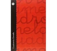 Lamela 7FTE004R - Cuaderno con espiral, tipo folio, color rojo, franja de colores surtidos
