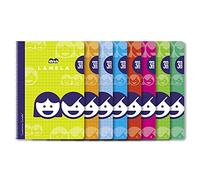 Lamela Bloc espiral 07F003 – Folio 80 hojas, cuadrovía 3 mm – Pack 10 (8 colores surtidos)