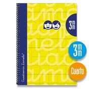 Lamela Bloc Tapa Forrada 4º 80H Cuadrovia 3 Mm Amarillo (Set de 5)