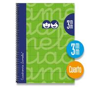 Lamela Bloc Tapa Forrada 4º 80H Cuadrovia 3 Mm Verde (Set de 5)