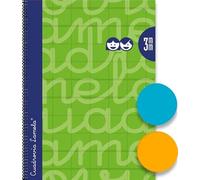 Lamela CUADERNO ESPIRAL Fº 80H 90G 3MM VERDE CUADROVIA EXTRADURA