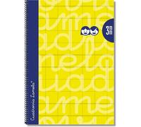 Lamela Cuaderno Espiral Fº (Folio) Cubierta Extradura Amarillo 80H 90grs Cuadrovía 3mm