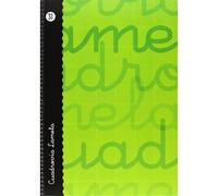 Lamela Cuaderno Espiral Fº (Folio) Cubierta Polipropileno Verde 80H 90grs Cuadrovía 3mm