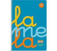 Lamela Cuaderno Espiral Folio Cubierta Polipropileno Azul Flúor 80H 90grs Cuadrovía 5mm