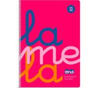 Lamela Cuaderno Espiral Folio Cubierta Polipropileno Rosa Flúor 80H 90grs Cuadrovía 5mm
