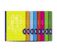 Lamela Libreta Grapa A4 Cartoncillo Plastificado 50H Cuadrovía 3mm (Pack 5 colores)