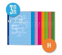 Lamela Libreta Grapada 50H A4 90 gr Cuadrovía 3 mm C-Margen (Set de 10) (Set de 10)