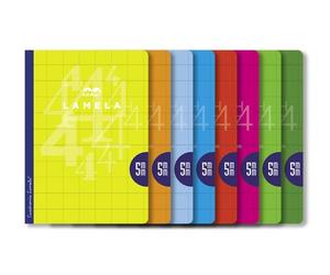 Lamela libreta grapada 50h a4 cuadrovia 5 mm surtido pack de 5 (5 col.