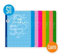 Lamela Libreta Grapada A4 50 Hojas 70gr Cuadrovía 5 mm (Set de 10) (Set de 10)