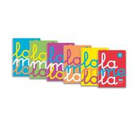 LAMELA PACK 6 CUADERNO ESPIRAL Fº 80H 90G 3MM CUADROVIA PP SURTIDO