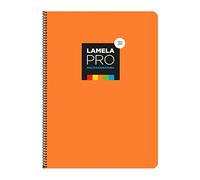 LAMELA PRO Multiasignatura - Cuaderno Espiral Folio 100H Cuadrovía 3 mm. Tapa Extradura (Naranja)