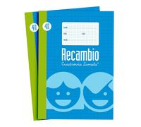 Lamela Recambios de Anillas Tamaño Fº (A4+) 100H 70grs Cuadrovía 4mm (Pack de 2 Uds.)