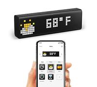 LaMetric Time Reloj Wi-Fi para hogar inteligente, LM 37X8, negro
