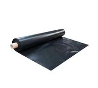 Lámina de plástico de polietileno negro de 2 m x 4 m, 800 g de grosor para jardín, aislamiento de jardinería y protección de escombros de edificios