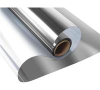 Lámina privacidad espejo ventana anticalor, Gris Plata, 40x200cm | Protección e infrarrojos, reduce el calor, instalación sin burbujas para hogar y oficina