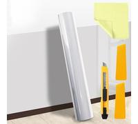Lámina protectora de pared transparente, 40 x 1000 cm, autoadhesiva, protección contra salpicaduras, pegatina de pared estática con cuchillo, raspador de plástico y trapos, lavable, lámina decorativa
