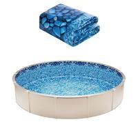 Lámina redonda para piscina VEVOR, diámetro 732 x 147 cm, lámina de vinilo superpuesta, resistente al desgaste, para piscinas elevadas con una altura de pared de 54 pulgadas