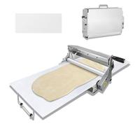 Laminadora de masa plegable, compacta, laminadora manual, grosor ajustable, máquina de masa de acero inoxidable, grosor ajustable de 0 a 25 mm (1 tabla de laminado) A300