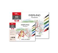 Laminas dibujo fabriano 24x32 c/r bolsa de 10