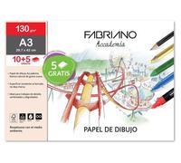 Laminas dibujo fabriano a3 130g lisa bolsa de 10