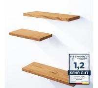 LAMO Manufaktur 2 Unidad Estante de Pared de Madera Con Invisible Sujeción Set 3