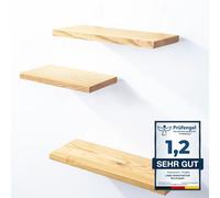 LAMO Manufaktur 2 Unidad Estante de Pared de Madera Con Invisible Sujeción Set 3