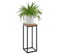 LAMO Manufaktur 50 cm Soporte Esquinero | Plantas de Interior | Múltiples Plantas Marco Negro | 100% Madera Maciza Color: Oscuro