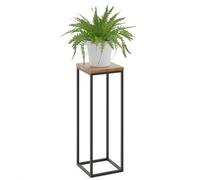 LAMO Manufaktur 70 cm Soporte Esquinero | Plantas de Interior | Múltiples Plantas Marco Negro | 100% Madera Maciza Color: Rústico