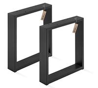 LAMO Manufaktur Patas para Mesa Auxiliar, Simple Medium, Perfil 60x30 mm, 30x43 cm (Ancho x Alto), Color Negro, 2 Piezas, LTS-01-D-AA-9005