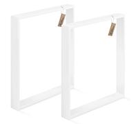 LAMO Manufaktur Patas para Mesa Comedor, Patas de Acero para Escritorio, Simple Medium, Perfil 60x30 mm, Pata para Mesa, 60x72 cm (Ancho x Alto), Color Blanco, 2 Piezas, LTS-01-D-CC-9016