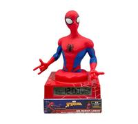 LAMPARA 3D CON DESPERTADOR Y FECHA SPIDERMAN (4x1)
