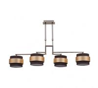 Lampara 4aa bremen cuero/marron-oro 4xe14 regx92x25 cm