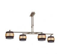 Lampara 4lp bremen cuero/marron-oro 4xe14 regx94x34 cm