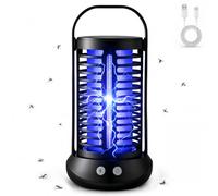 Lampara Antimosquitos Electrico,UV Mata Mosquitos Electrico con Luz LED, 4000mAh Recargable Lampara Mata Moscas Eléctrico de Interior Exterior Atrapa eficazmente Mosquitos, Moscas y Polilla