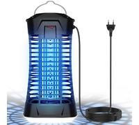 Lampara Antimosquitos Exterior 4200V, Lámpara Antimoscas Con luz en la parte inferior, Mata Mosquitos Electrico, Cable de 1.5 metros Apto para patios, salas de estar y dormitorios