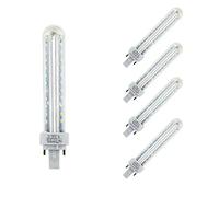 Lámpara Bombilla Led 2U Tubo G24 4200K Luz Neutra 12W (Pack 5)