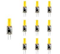 Lámpara Bombilla LED G4 3W COB 220V 6500K luz fría, Equivalentes a 25W Halogena (10-Unidades) Regulable