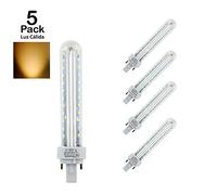 Lámpara Bombilla Led Tubo G24 3000 K Luz Cálida 12 W 44103 Pack 5 [Clase de Eficiencia Energética A+]