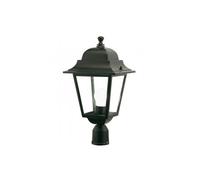 Lámpara cabeza poste de jardín E27 60 W de aluminio Sovil Negro