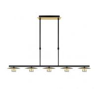 Lampara ciudad del cabo 5l 30w 4000k negro/oro regx104x15 cm 2400 lm