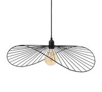 Atmosphera Interior Designer - Lámpara Colgante Adelia de Metal Negro - Luminaria glamurosa de 40 W - Cable Ajustable de 80 cm - Salón, Cocina, Oficina, Dormitorio