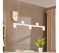 Lámpara colgante Arcchio Brinja, blanca, longitud 90 cm, 5 luces, GU10