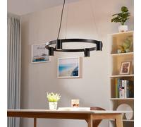 Lámpara colgante Arcchio Brinja, negro, Ø 64 cm, 4 luces, GU10