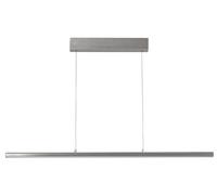 Lámpara colgante Borena | aluminio y níquel | Cable lift|L: 113 cm, ancho: 6,5 cm, altura regulable 70 - 180 cm, con pulsador regulable sin niveles|ajuste de temperatura de color 3 niveles | 1 x LED