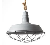 Lámpara colgante Brilliant Rope, 47 cm, casquillo E27, gris, hormigón, modelo 93614/70