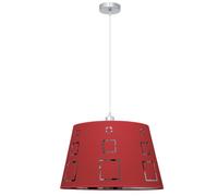 Lampara colgante celaya 1xe27 rojo regx40d de fabrilamp.