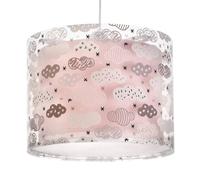 Dalber Lámpara Techo Colgante Infantil Clouds Nubes Rosa 41412MS E27 | Incluye difusor de luz inferior extraible; Habitación niña; lámparas infantiles